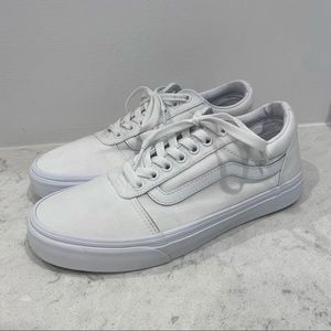 VANS Canvas Old Skool True White Shoes Size 8.5 Men’s